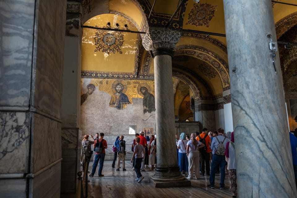 Istanbul: Blue Mosque & Hagia Sophia Guided Tour w/ Tickets - Inside the Blue Mosque: tiles, symbolism, and where to look first