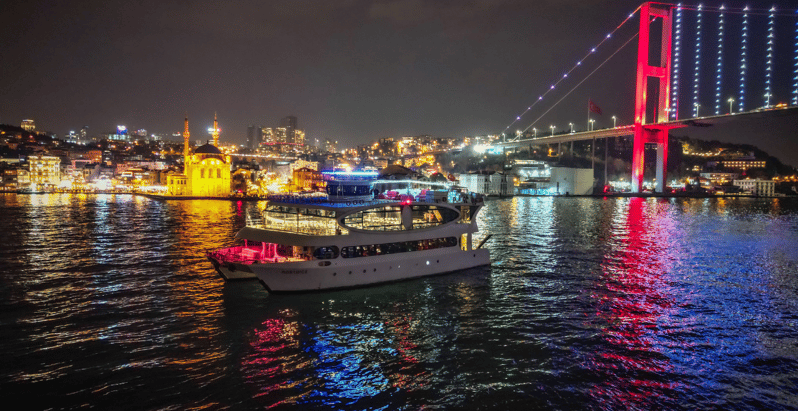 Istanbul: New Year's Eve Bosphorus Dinner Cruise Party 2026 - Istanbul sights from the Bosphorus: palaces, fortresses, and bridges