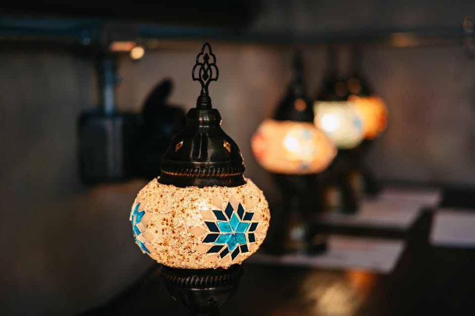 Istanbul:Original Turkish Mosaic Lamp Workshop w/ Snacks - Tea, Coffee, Cookies, and Istanbul Talk While Your Lamp Dries
